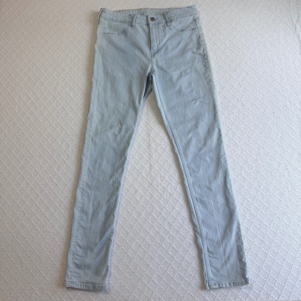 HM &Denim Light Wash Skinny Ankle Jeans Regular Waist Size 30 P/N 0399256 7